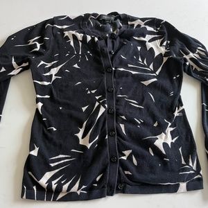 Ann Taylor black and ecru cardigan size all